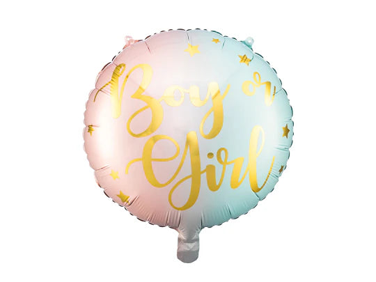 Ginger Ray Boy or Girl? Giant Gender Reveal Baby Shower Confetti Balloon  Decoration 36 Inch