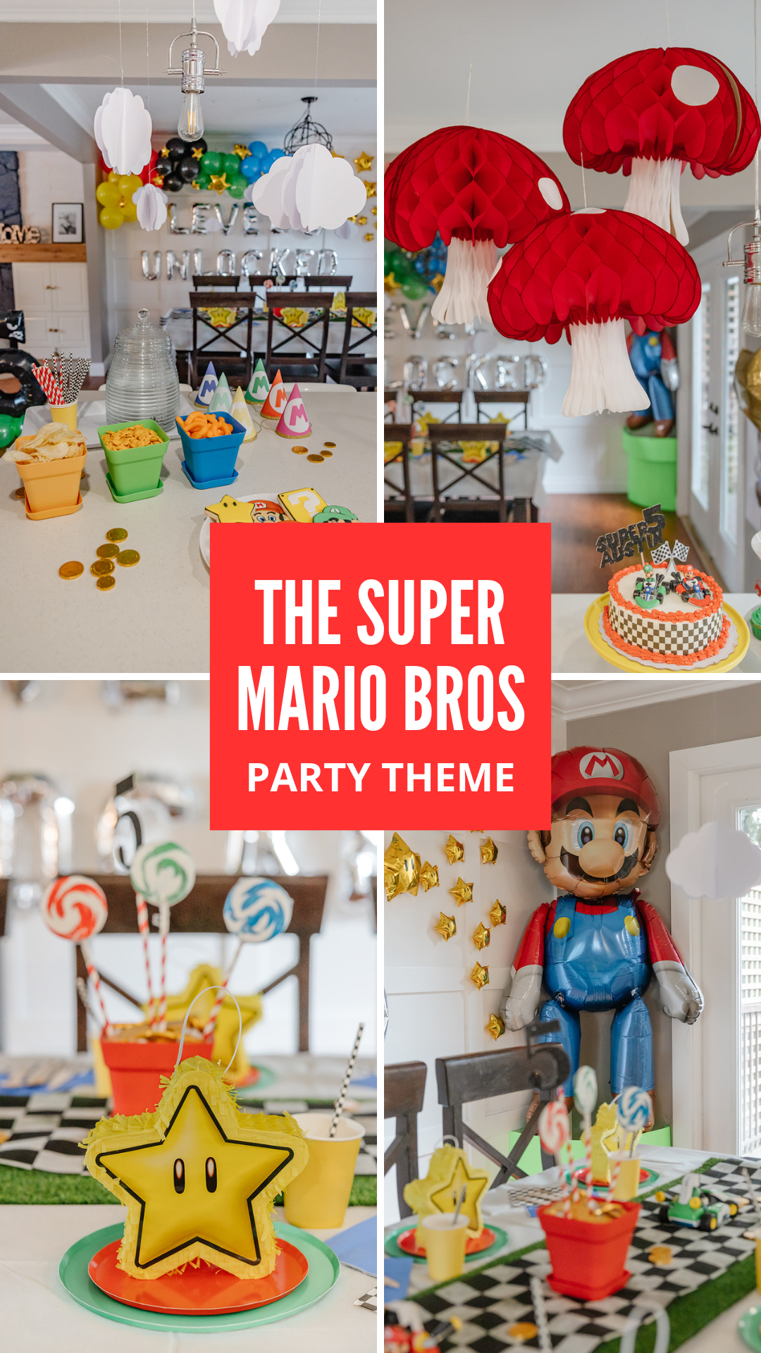 Mario Bros Straws, Mario Bros Birthday Decoration. Mario Bros Party Straws,  Set of 10 
