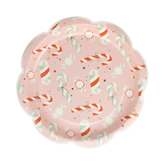 Candy Cane Lane Scatter Pattern 9" Plate - 8pk