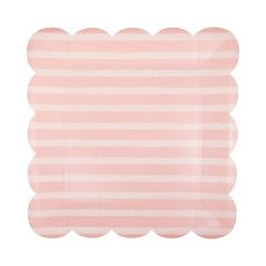 Tonal Pink Striped Plate 8pk.