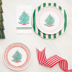 Paper Christmas Tree Plates - Small 8pk