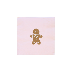 Pink Gingerbread Napkins Small 20pk.