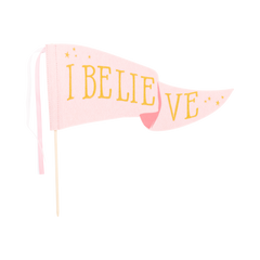 My Mind’s Eye - PLMAG05 - Pink Unicorn I Believe Chipboard Pennant Banner - Pretty Day