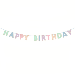 Bonjour Fête - PASTEL HAPPY BIRTHDAY SIGNATURE BANNER - Pretty Day