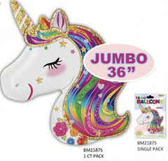 36" Jumbo Unicorn Balloon - Pretty Day
