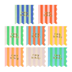 Stripe Happy Birthday Small Napkins -16pk - Pretty Day