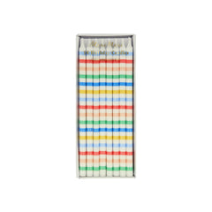 Multi Striped Birthday Candles - Pretty Day