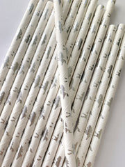 Silver Horse Paper Straws- 25pk