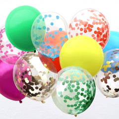 Rainbow Confetti Balloons 12pk.