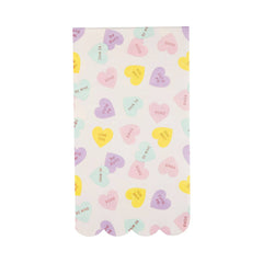 Conversation Hearts Valentine's Napkin Large 18pk.