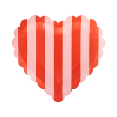 Scalloped Striped Heart Plate