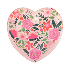 Floral Heart Plate 8pk.