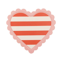 Scalloped Striped Heart Valentine's Tray