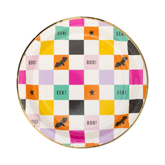 Halloween Checkerboard Plate - 8pk