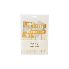 My Mind’s Eye - PLHBD08 - Metallic Birthday Cake Toppers - Pretty Day