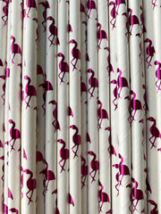 Pink Flamingo Paper Straws- 25pk