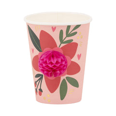 Floral Paper Honeycomb Cup 8pk.