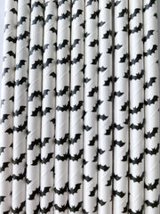 Halloween Bat Paper Straws- 25pk