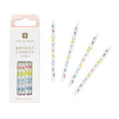 Pastel Floral Birthday Candles 16 Pk.