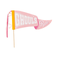 Ghouls Rule Felt Halloween Pennant Banner