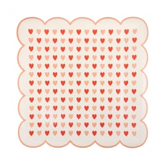 Heart scalloped Square Valentines Plate