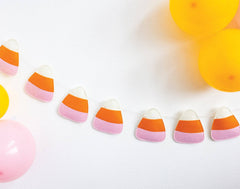 Candy Corn Puffy Felt Halloween Banner