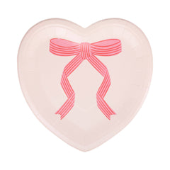 Tied Bow Heart Valentine's Plate 8pk.