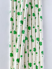 St Patrick’s Day Shamrock Paper Straws- 25pk