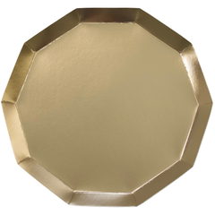 Gold Premium Dinner Plates - 8pk