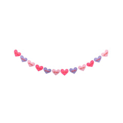 Puffy Felt Conversation Hearts Banner