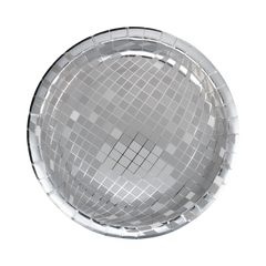 Silver Disco 9" Plate - 8 pk