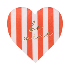 Striped Heart Cocktail Napkin 18pk.