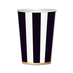 Bonjour Fête - BLACK NOIR CABANA STRIPE CUPS - Pretty Day