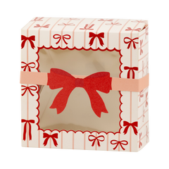 Red and Pink Bows Cookie Boxes - 6 pk