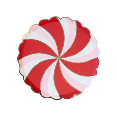 Christmas Peppermint Candy Plates Small 8pk.