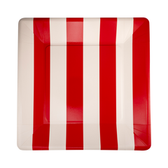 Red and Pink Striped 11" Plate - 8pk