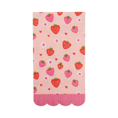 Berry Fringe Scallop Guest Napkin 24pk.