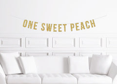 One Sweet Peach Banner / Peach Themed First Birthday Sign / Party Supplies Decor Decorations Garland Bunting Georgia Girl&#39;s 1st Theme As a - Pretty Day