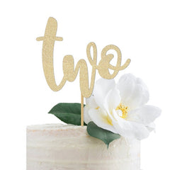 Two Cake Topper, Second Birthday Party Decoration - Pretty Day