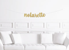 Nolarette Banner | Nola Bachelorette Party Decorations Gold Glitter New Orleans - Pretty Day