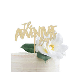 Going Away Party Supplies | The Adventure Begins Wedding Cake Topper - Pretty Day