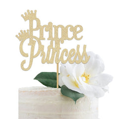 Prince or Princess Cake Topper / Gender Reveal Party Decorations / Boy or Girl He or She Baby Shower Decor for a Gender Neutral - Pretty Day