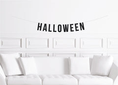 Halloween Party Banner, Classroom Banner, Decoration Decor, Black - Pretty Day