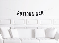 Potions Bar Halloween Party Banner Sign for a Drink Table - Pretty Day