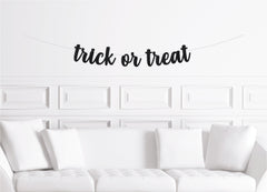 Trick or Treat Cursive Halloween Party Banner, Home Party, Kids Children&#39;s Decor Decorations - Pretty Day