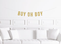 Boy Oh Boy Banner, Buoy Oh Boy Baby Boy Shower Decoration, Decor, Sign - Pretty Day