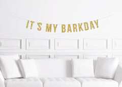 Sign for a Dog&#39;s Birthday , Puppy Birthday Banner, It&#39;s My Barkday, Decor Decorations - Pretty Day