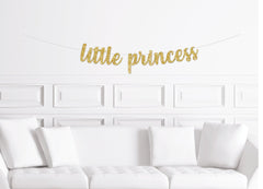 Little Princess Banner, Girl&#39;s Baby Shower Sign, Royal Baby Shower Decorations Decor for a Girl - Pretty Day