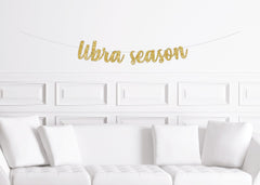 Custom Zodiac Season Birthday Banner, Astrology Birthday Sign Gold Glitter, Scorpio, Sagittarius, Capricorn - Pretty Day