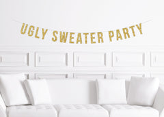 Ugly Sweater Christmas Party Banner - Pretty Day